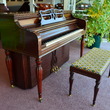 1950 Mason & Hamlin console piano, flame mahogany - Upright - Console Pianos